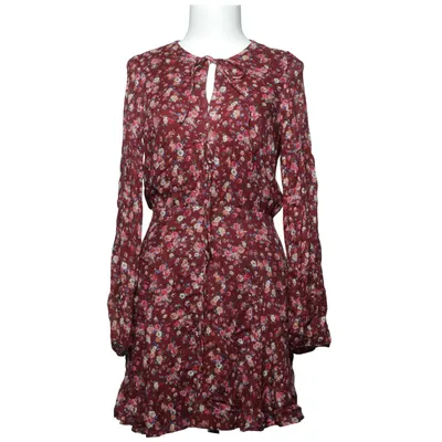 Klänning (Röd, Flerfärgad) från Mango Viskos, Ull