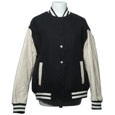 Varsity jacket (Black, Beige, White) from Effeny Polyester, Polyurethane, Wool