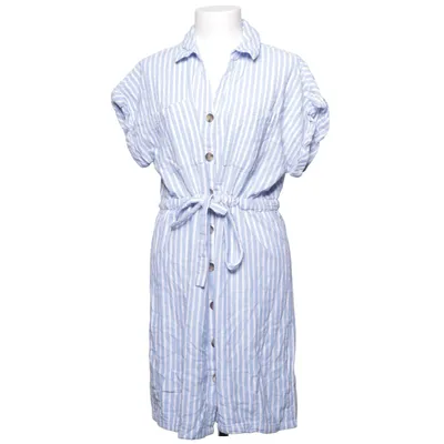 Robe chemise (Bleu, Blanc) de Ever Me Lin, Viscose