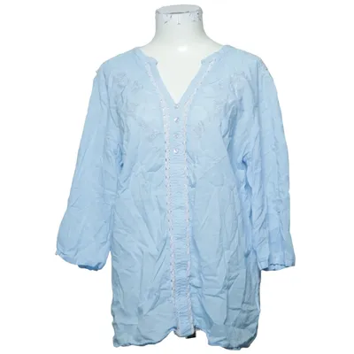 Blouse (Blue, White) from Fair Lady Cotton, Polyester