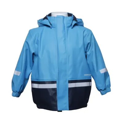 Regenjack (Blauw, Zwart) van Didriksons Polyester, Polyurethaan