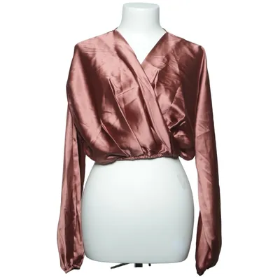 Slå-om bluse (Pink) fra NA-KD Reborn Elastan, Polyester