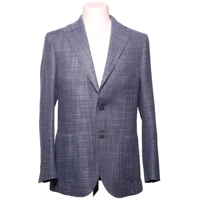 Blazer (Bleu, Blanc) de Boggi Soie, Viscose, Laine