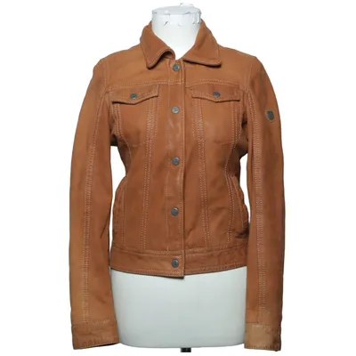 Leren jack (Bruin) van Gipsy Katoen, Leer, Polyester