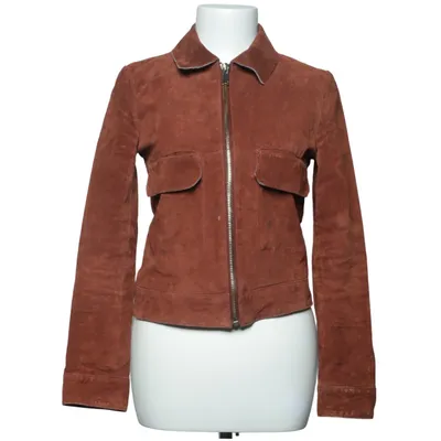 Leren jack (Bruin) van Mango Leer, Polyester