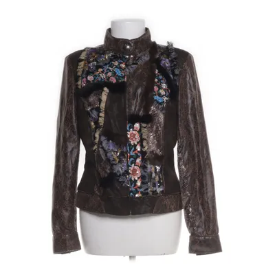 Jacket (Brown, Multicolored) from Ella Singh Polyester