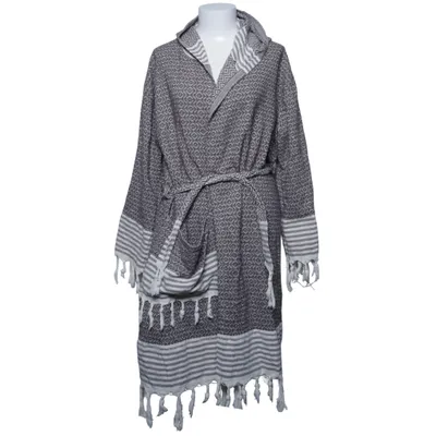 Badjas (Bruin, Wit) van Crosshatch Katoen