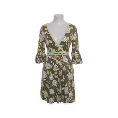 Dress (Brown, Multicolored) from Ellen Eisemann Wool, Cotton, Viscose, Polyester, Polyamide, Elastane, Linen