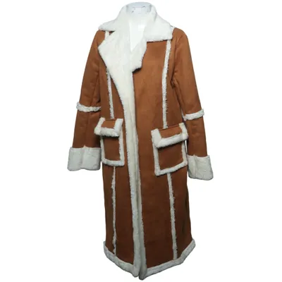 Shearling jas (Bruin, Wit) Polyester