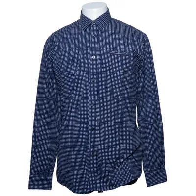 Shirt (Blue, White) from Daniele Alessandrini Cotton
