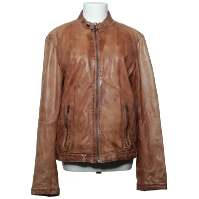 Läderjacka (Brun) från Rock'n Blue Bomull, Skinn