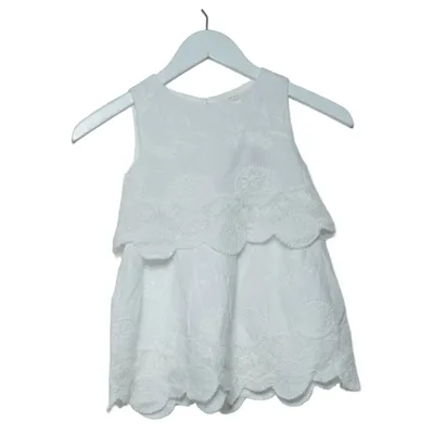 Kjole (Hvid) fra Zara Girls Soft Collection Bomuld, Polyester