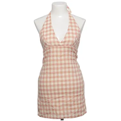 Halterneck dress (Pink, White) from Zara Cotton, Polyester
