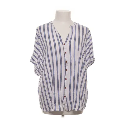 Korte mouwen shirt (Wit, Blauw) van John Baner Viscose