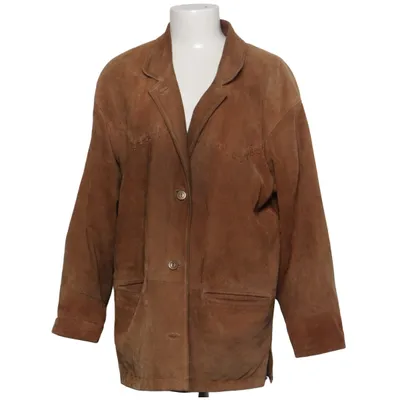 Leather jacket (Brown) from Saki Leather, Polyester