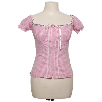 Dirndl blouse (Pink, White) from Krüger Madl Cotton