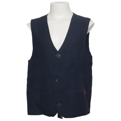 Kostuumgilet (Blauw) van CKS Katoen, Linnen, Polyester