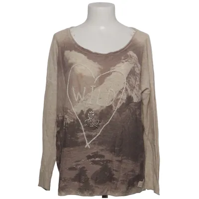Sweater (Beige, Gray) from Grace Cashmere, Merino wool