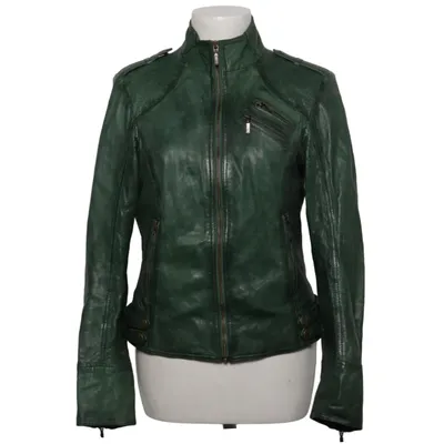 Lederjacke (Grün) von Jilani Collection Leder, Polyester
