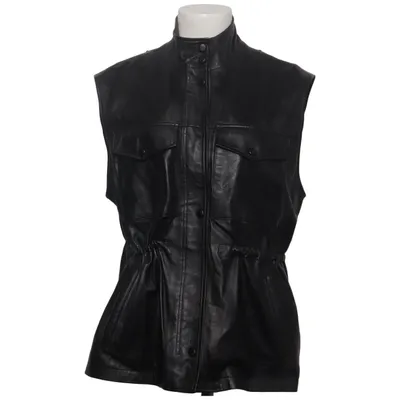 Leren vest (Zwart) van GC Fontana Acetaat, Leer