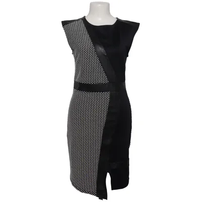 Kjole (Sort, Hvid) fra V&D Elastan, Polyester, Viscose