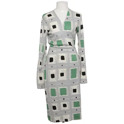 Omlottklänning (Grå, Grön, Vit, Svart) från Diane von Furstenberg Bomull, Silke