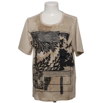 T-shirt (Beige, Schwarz) von Le Comte Baumwolle, Elasthan