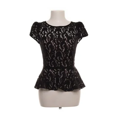 Peplum top (Black, Beige) from Karen Millen Cotton, Polyamide, Polyester