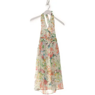 Halterneck dress (White, Multicolored) from 3 Suisses Collection Polyester