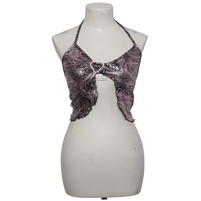 Halterneck top (Pink, Sort) fra AsYou Elastan, Metallfiber, Nylon
