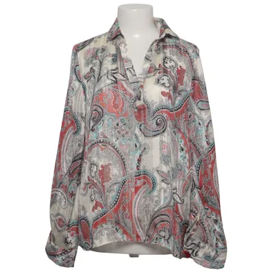 Blouse (White, Red, Blue) from Tissaia Polyester