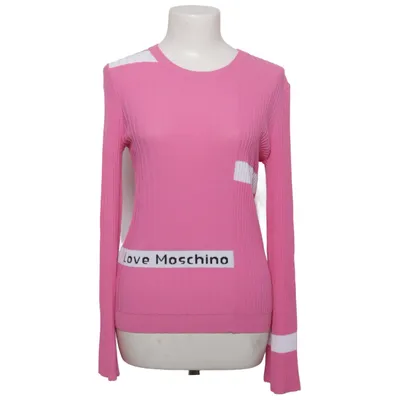 Pullover (Pink, Hvid) fra Love Moschino Polyamid, Viscose