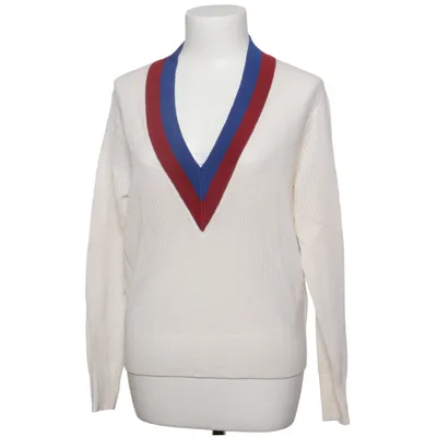 Pullover (Vit, Röd, Blå) från Sandro Kashmir, Elastan, Polyamid, Viskos, Ull