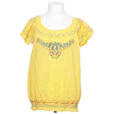 Top (Yellow, Multicolored) from Fishbone Cotton