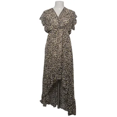 Robe portefeuille (Beige, Noir, Or) de Papillonne Élasthane, Polyester