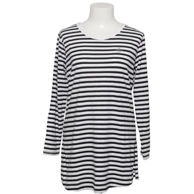 T-shirt à manches longues (Noir, Blanc) de Campomaggi Coton, Fibre métallique, Modal