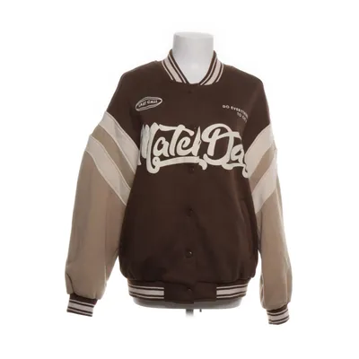 Collegejacka (Brun, Beige, Vit) från Bershka Elastan, Polyester