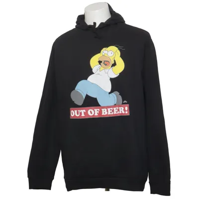 Huvtröja (Svart, Flerfärgad) från The Simpsons Bomull, Polyester, Viskos