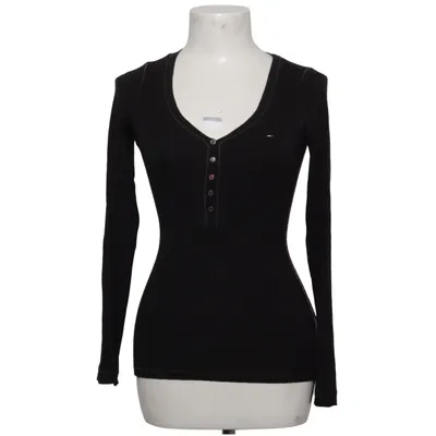 Henley shirt (Zwart) van Tommy Hilfiger Jeans Elastaan, Viscose