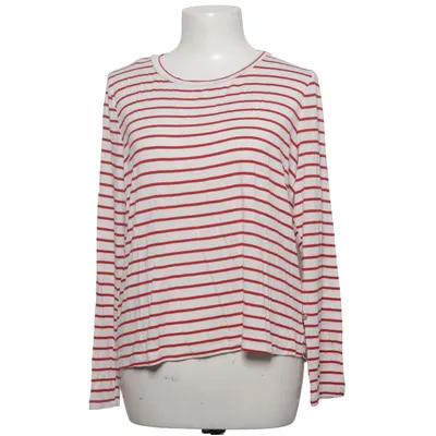 Langarmshirt (Weiß, Rot) von Heart Kiss Elasthan, Leinen, Viskose