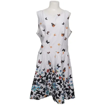 Jurk (Wit, Meerkleurig) van Lady Vintage Katoen, Elastaan