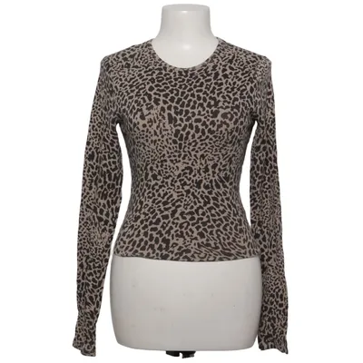 T-shirt à manches longues (Beige, Noir) de Bershka Coton, Élasthane