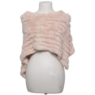 Poncho (Rosa) från Oakwood Akryl, Kaninpäls, Ull