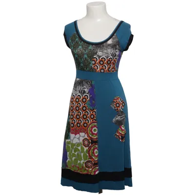Kjole (Blå, Flerfarvet) fra Lulu-H Elastan, Polyester, Viscose