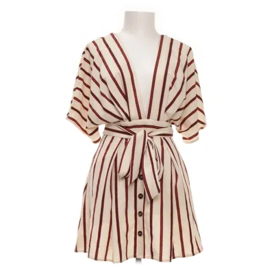 Dress (Beige, Red) from Essue Cotton, Polyester