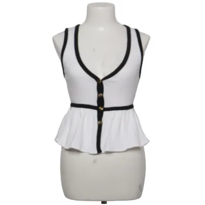 Vest (Hvid, Sort) fra Zara Bomuld, Elastan