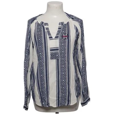 Blouse (Blue, White) from Spooks Cotton, Viscose