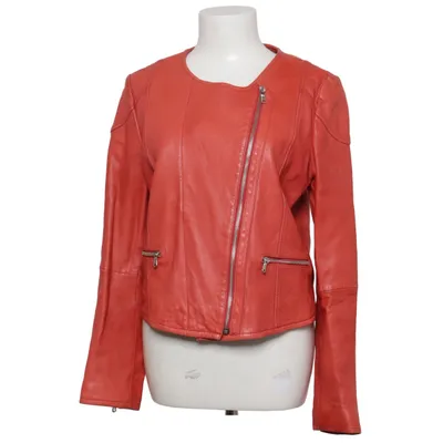 Läderjacka (Röd) från By Zoé Bomull, Skinn
