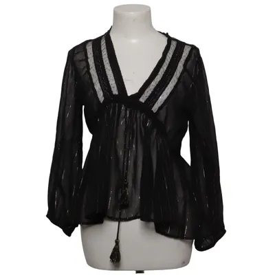 Blouse (Black) from Zara Z1975 Denim Cotton, Polyester