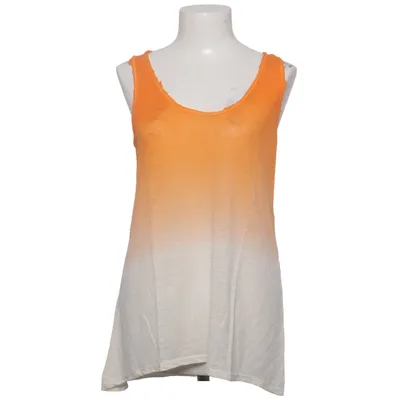 Tank Top (Orange, White) from It Hippie Linen, Viscose